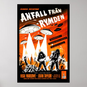Erde gegen die fliegenden Untertassen Poster