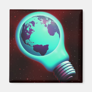 Erde Glühbirne Magnet