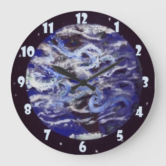 Erde Große Wanduhr