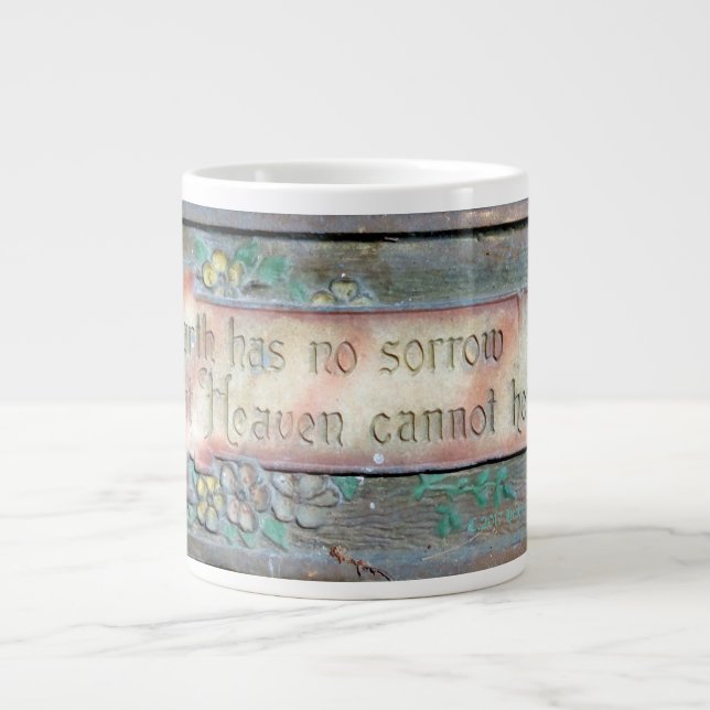 ERDE HAT KEINE SORROW, DASS SCHWERE NICHT GESUNDEN Jumbo-Tasse (Vorderseite)
