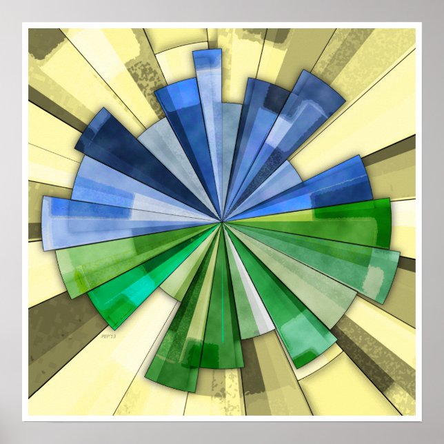 Erde, Himmel und Sonne Poster (Vorne)