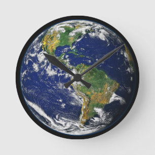 Erde im Raum-Acryl Runde Wanduhr
