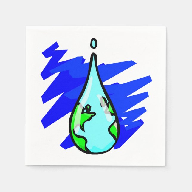 Erde im Wasserfall Serviette (Vorderseite)