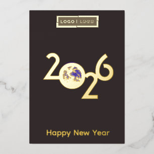 Erde in 2026  - Professionelle Neujahrskarte ohne  Folieneinladung