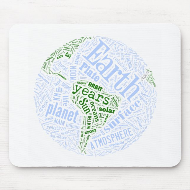 Erde in Tagxedo Mousepad (Vorne)