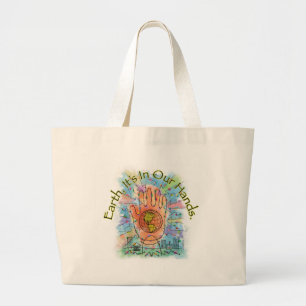 Erde, ist es in unserer Handtasche Jumbo Stoffbeutel