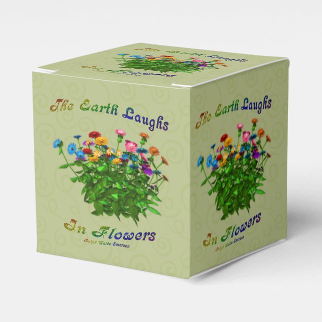 Erde lacht in Blume Inspiration Geschenkschachtel (Vorderseite)