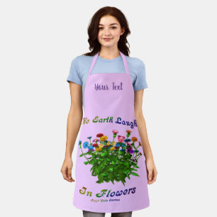 Erde lacht in Blume Inspiration Personalisiert Schürze