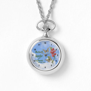 Erde lacht in Blume Sweet Pea Inspiration Armbanduhr