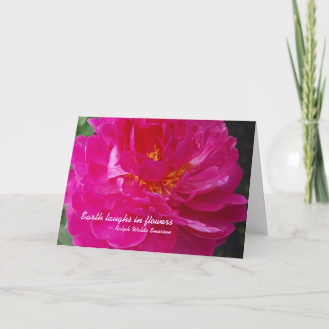 Erde lacht in den Blumen Notecard Karte (Vorderseite)