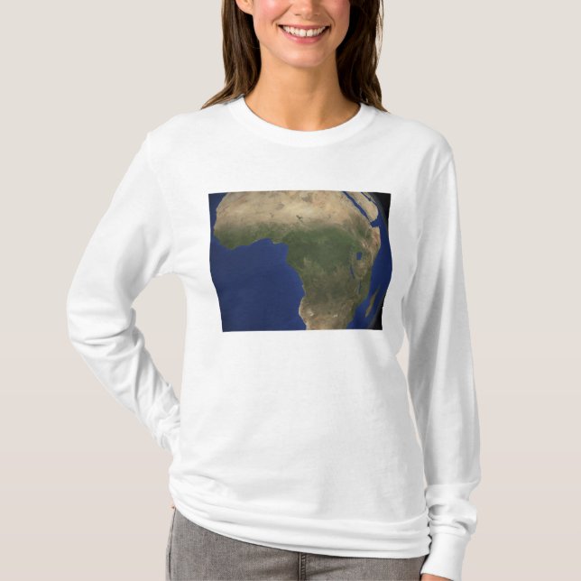 Erde mit Landbedeckung in Afrika T-Shirt (Vorderseite)