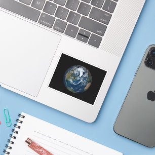 Erde mit Wolken und Meereis 2 Aufkleber