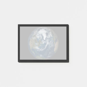 Erde mit Wolken und Meereis 2 Post-it Klebezettel