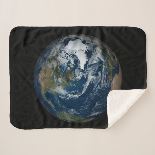 Erde mit Wolken und Meereis 2 Sherpadecke (Vorderseite (Horizontal))