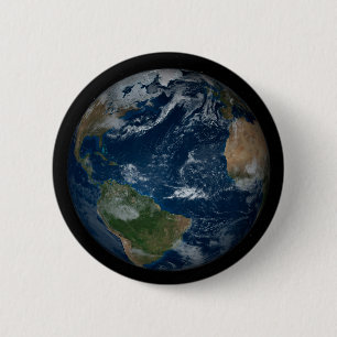 Erde mit Wolken und Meereis Button