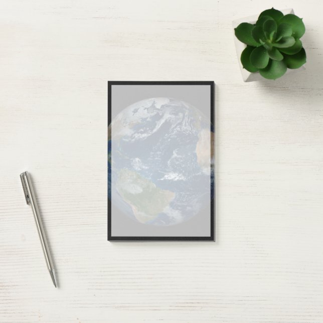 Erde mit Wolken und Meereis Post-it Klebezettel (Büro)
