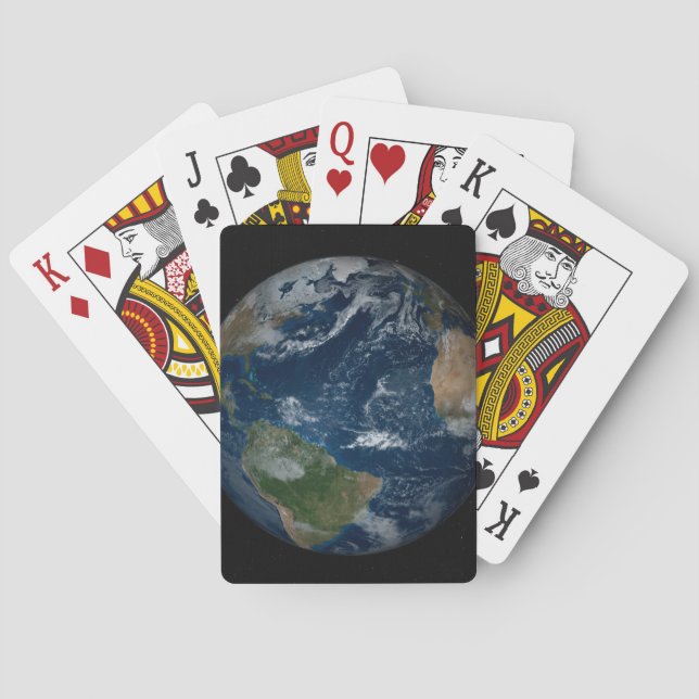 Erde mit Wolken und Meereis Spielkarten (Rückseite)