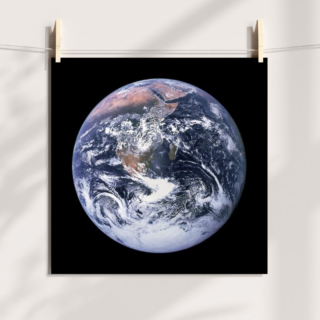 Erde Poster (Vintage Blue Marble Earth Photo 12x12 Poster)