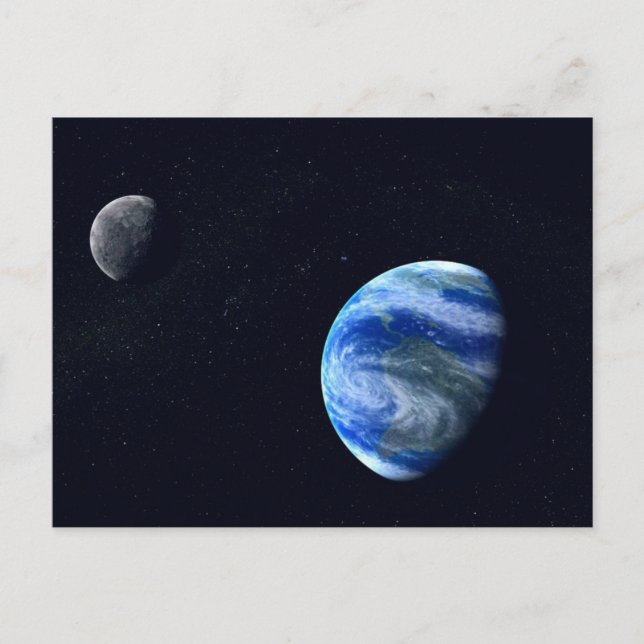 Erde Postkarte (Vorderseite)