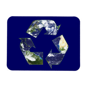 Erde - Recycelnd Magnet