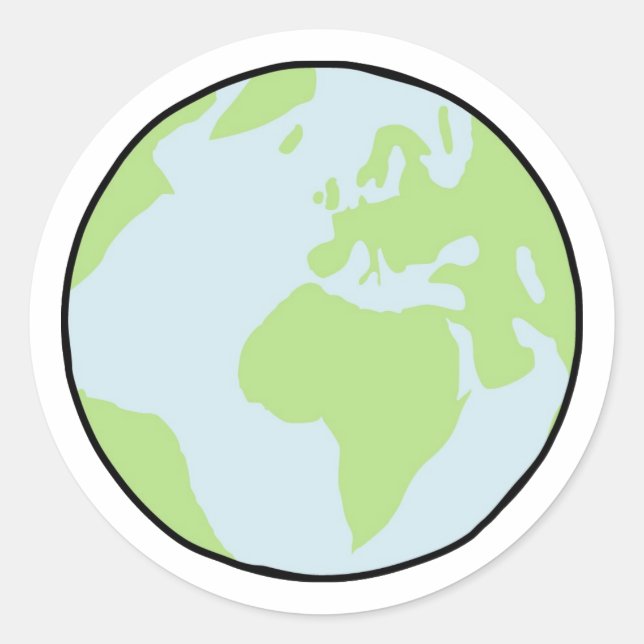 Erde Runder Aufkleber (Vorderseite)