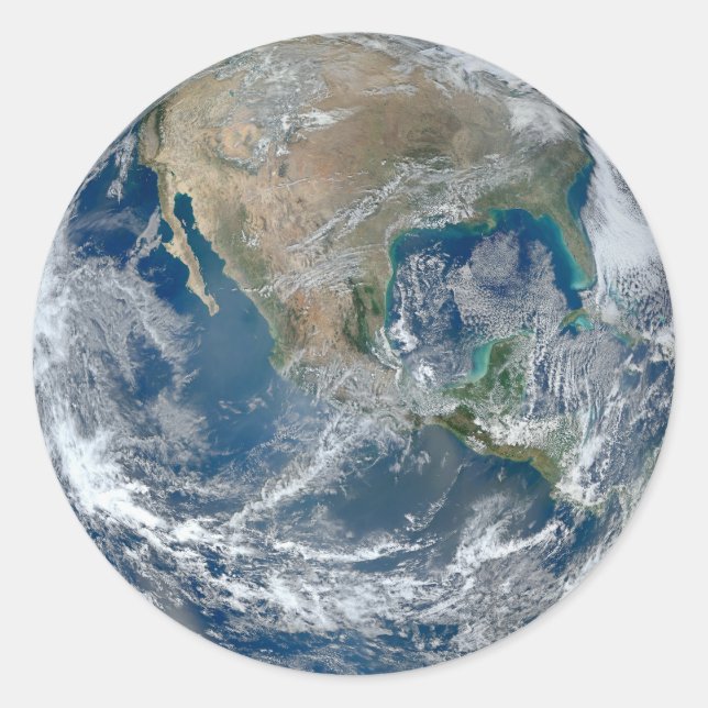 Erde Runder Aufkleber (Vorderseite)