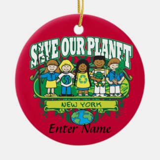 Erde scherzt New York Keramik Ornament