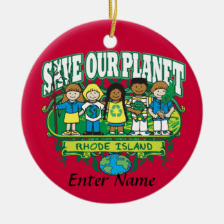 Erde scherzt Rhode Island Keramikornament