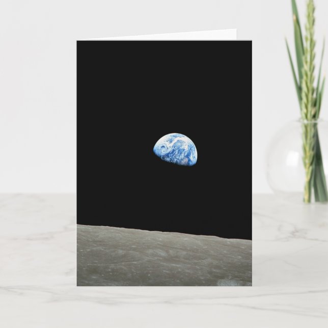 Erde steigt vom Mond Karte (Vorderseite)