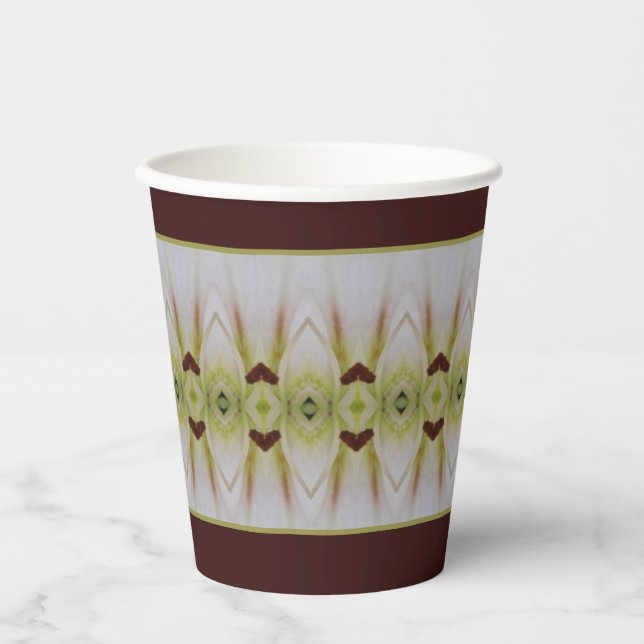 Erde Tone Decorative Pappbecher (Vorderseite)