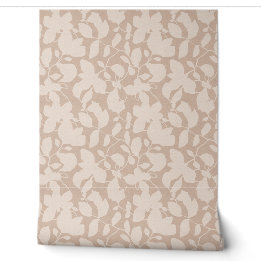 Erde Tone Magnolia Sand beige Blumenmono Tapete