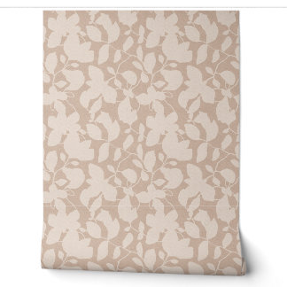 Erde Tone Magnolia Sand beige Blumenmono Tapete