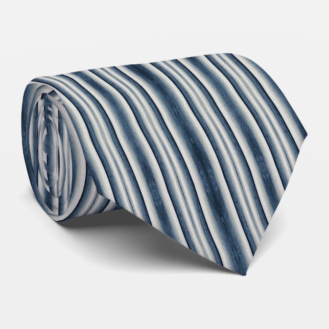 Erde Toned Navy Streifen Krawatte (Gerollt)