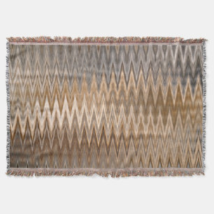 Erde Toned Wavy Muster Decke