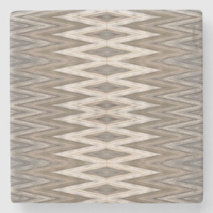 Erde Toned Wavy Muster Steinuntersetzer