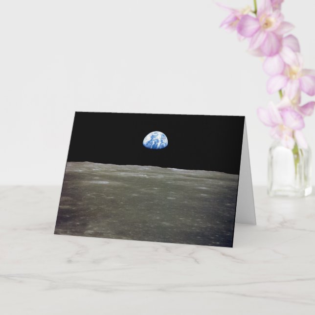 Erde vom Mond im Schwarzen Raum: Erde Karte (Orchidee)