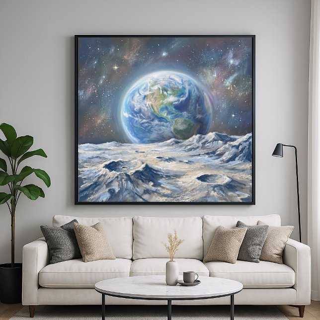 Erde vom Mond - Kunst im impressionistischen Malst Poster (Von Creator hochgeladen)