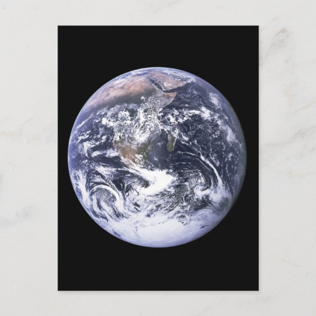 Erde von Apollo 17 Postkarte (Vorderseite)