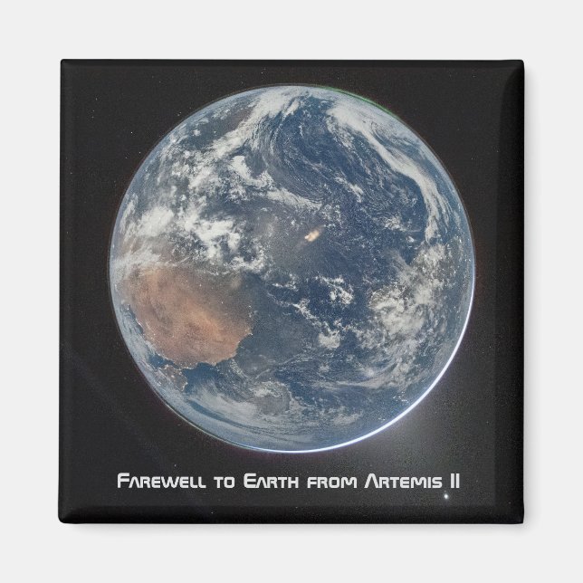 Erde von Artemis II Magnet (Vorne)