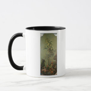 Erde, von einer Reihe darstellenden Platten Tasse