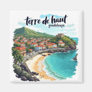 ERDE VON OBEN GUADELOUPE MAGNET
