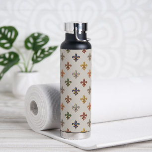 Erde Wald Fleur-de-lis Design Licht Trinkflasche