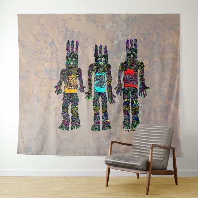 Erde Wind und Feuer Wandteppich (Beispiel (Horizontal))