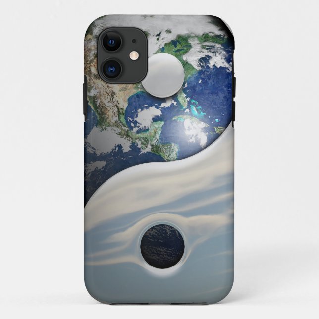 Erde Yin und Yang-Symbol Case-Mate iPhone Hülle (Rückseite)