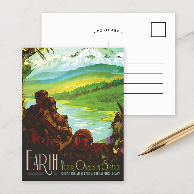 Erde | Zukunftsvisionen der NASA Postkarte (Von Creator hochgeladen)
