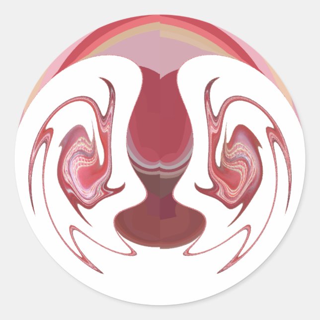 Erdember: Texturierte Tapestry aus Afrika Runder Aufkleber (Vorderseite)