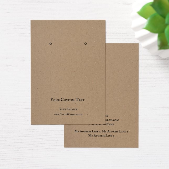 Erden Jeweler Display Card, rustikal braune Kraft (Schreibtisch)