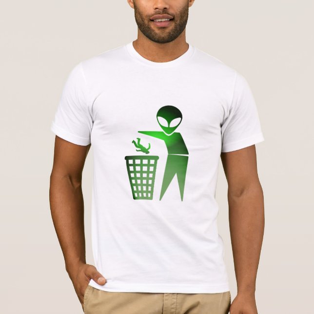 Erdenbürger sind Abfall (GloGreen) T-Shirt (Vorderseite)