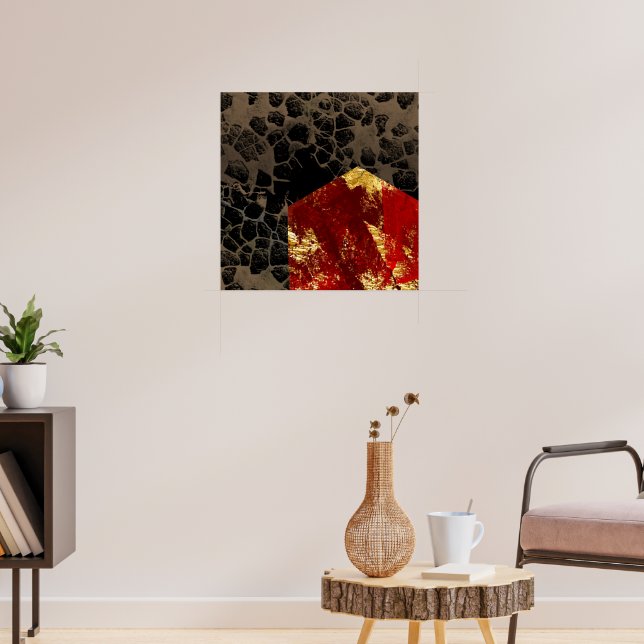 Erderwärmung - Brennhaus - Abstrakt Poster (Wohnzimmer 3)