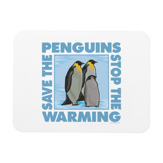 Erderwärmung, Pinguine Magnet (Horizontal)